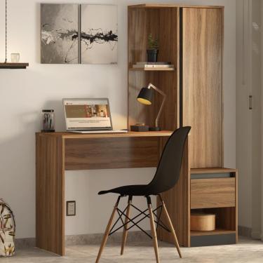 Imagem de Escrivaninha Com Armário Office Morada Amendola/grafito Demóbile Amendola/grafito