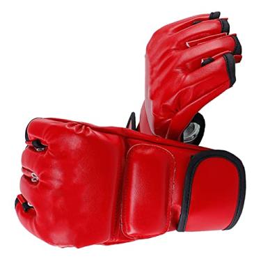 Imagem de Zerodis Luvas Mma Segurança Inteligente Equipamento de Proteção Proteção Design Palma Aberta Tripla Para Adultos Adequado Para Boxe E Muay Thai Luvas Mma Pu Couro Kickboxing