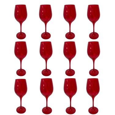 Imagem de Conjunto 12 Taças Vidro Vermelha Vinho Água 490ml Nadir