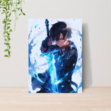 Imagem de Quadro Sword Art Online SAO Anime A4  Placa MDF 04 - Lomi Art
