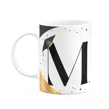 Imagem de JPS INFO, Caneca de Formatura - Inicial do nome letra M - 325ml