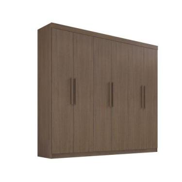 Imagem de Guarda Roupa Casal 6 Portas sem pés Leblon D' Doro, Castanho