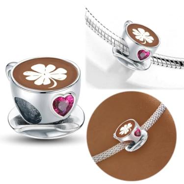 Imagem de 1 peça de berloque de prata elegante para mulheres, faça você mesmo e roupa diária combinando joias decoração presente para mamãe, 10.9*11.85mm, Prata, Sem Pedra Preciosa