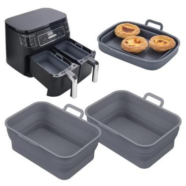 Imagem de Pacote com 2 forros de silicone para fritadeira de ar NINJA Foodi 8QT 
