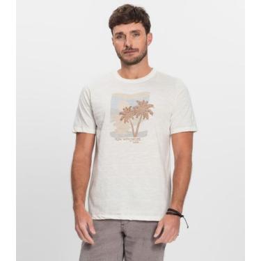 Imagem de Camiseta Plus Masculina Malha Maquinetada Diametro Bege, Plus G2, Bege