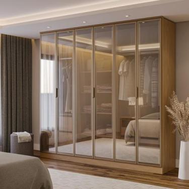 Imagem de Guarda-roupa 6 Portas Reflecta 100% Mdf Orion CabeCasa MadeiraOriginal