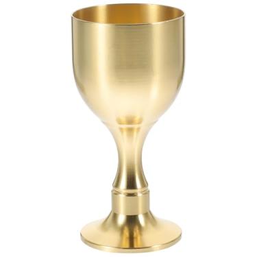 Imagem de PRETYZOOM Taça de ouro de comunhão grande altar dourado cálice de vinho ritual latão puro decoração sagrada