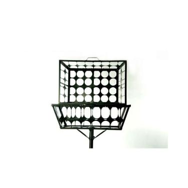 Imagem de Lixeira de Rua Modelo Tela Moeda Retangular 60cm com Tampa