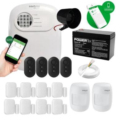 Imagem de Kit Alarme Intelbras Anm 24 Net Via App C/ 10 Sensor