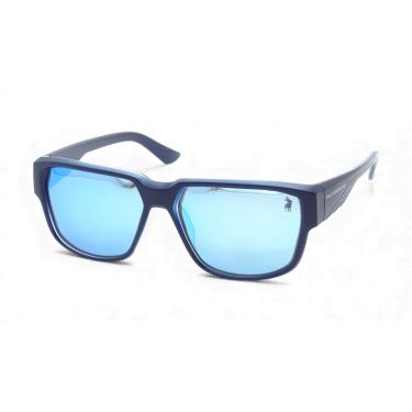 Imagem de Óculos de Sol Casual Polarizado Masculino Polo London Club, Lente UV400 Kit contém Case Couro ECO (Preto espelhado)