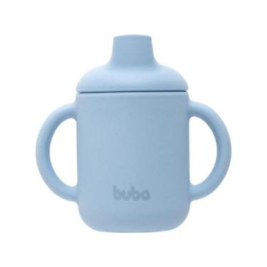 Imagem de Copo de Transicao Silicone 120ml Azul Buba 18843 - Bebe 6 Meses+