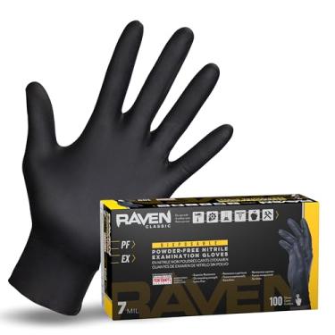 Imagem de Luvas de nitrilo SAS Safety Raven sem pó, 66517, Medium