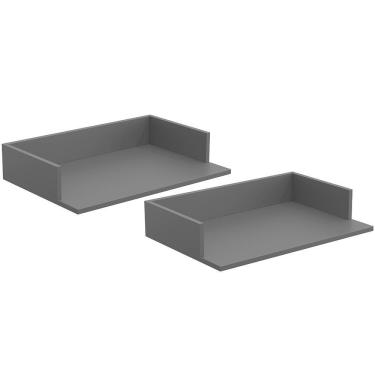 Imagem de Kit 02 Suportes Suspensos Para Micro-ondas Forno 60x40 Cm Class L03 Cinza