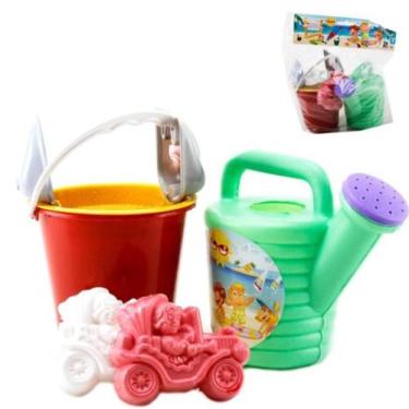 Imagem de Kit Baldinho de Praia com Acessórios Sortidos - LEPLASTIC, balderegado