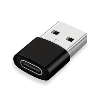 Imagem de Adaptador USB C Fêmea para USB A 2.0 — Conector Conversor para Carregamento e Transferê...