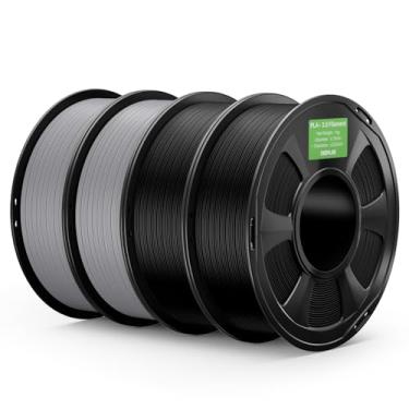 Imagem de DEEPLEE Filamento PLA+ 2.0 1,75 mm, filamento de impressora 3D de resistência mais forte, preto e cinza 4 kg, filamento de impressora 3D PLA Plus atualizado, filamento PLA+ de alta velocidade para a