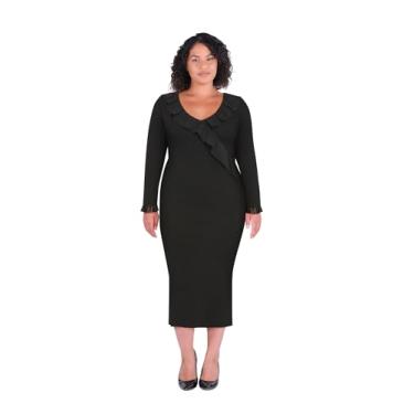 Imagem de City Chic Vestido feminino plus size - Calla, Preto, 58