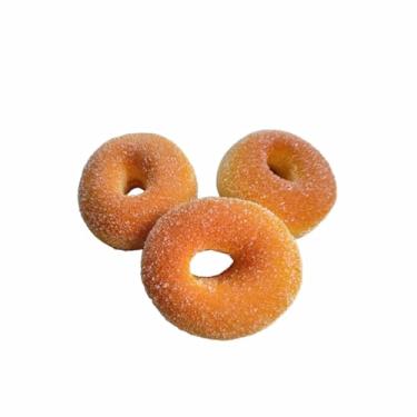 Imagem de Honkenda Donut artificial de poliuretano, simulação realista de donuts, modelo de decoração de alimentos para vitrine, pão falso realista de 7,6 cm para cozinha, sobremesa, decoração de festa