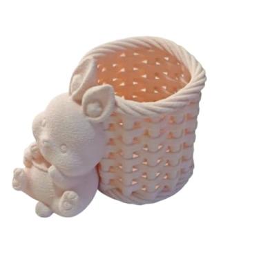 Imagem de HAMLLJTOGEFR Bonito organizador de mesa para canetas, marcadores e artigos de papelaria (tecido animal)