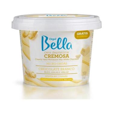Imagem de Cera Depilatória Depil Bella Microondas Cremosa Chocolate Branco 200g