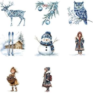 Imagem de Um pacote de 5 adesivos aleatórios de cristal multiadesivos para presentes de Natal/Halloween/aniversário (cada um contém 8 padrões)