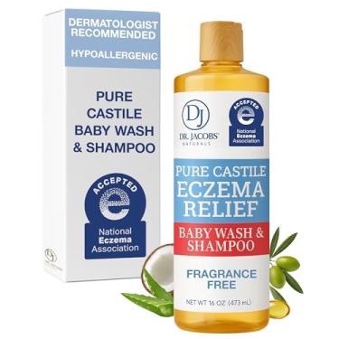 Imagem de DR.JACOBS NATURALS Dr. Jacobs Pure Castile Baby Wash - Shampoo Suave E Sabonete Sem Perfume Para Pele Sensível, Hipoalergênico, 473 Ml