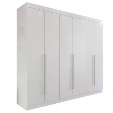 Imagem de Guarda Roupa 6 Portas 4 Gavetas Uberaba Valverde Branco