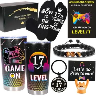 Imagem de Carselage Presentes para meninos de 17 anos, decorações de aniversário de 17 anos para filho, presentes de jogador para adolescente, presente de Natal para crianças, sobrinho, neto, irmão