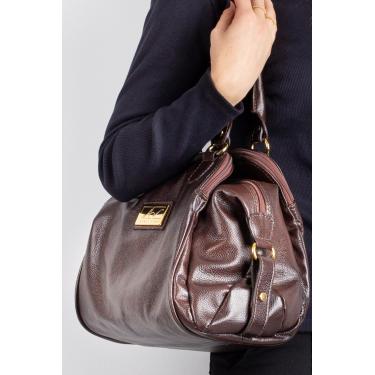 Imagem de Bolsa de ombro em couro liso Simone