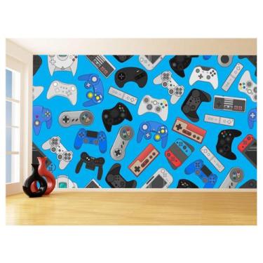 Imagem de Papel De Parede 3D Infantil Controle Game Jogo 3,5M Azs227 - Você Deco