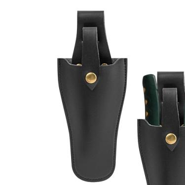 Imagem de SHIDOW Suporte de bolsa de bainha de poliuretano, coldre de alicate, suporte de ferramentas de tesoura de jardinagem para tesouras, alicates e ferramentas de graduação (preto)