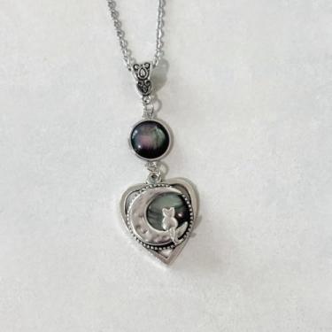 Imagem de Colares de coração para mulheres, corrente de prata dourada com pingente de gato, presente de judeia, presente de Natal, Medium, Latão, Sem Pedra Preciosa