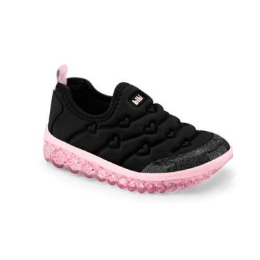 Imagem de Tênis Infantil Menina Bibi Roller Preto Glitter Sugar Leve -, Preto, 2