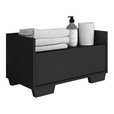 Imagem de Gabinete Armário Banheiro 60Cm Multimóveis V3625 Preto Preto