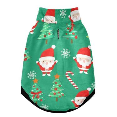 Imagem de SEHANY Casaco de Natal para cães pequenos, super quente à prova de vento, jaqueta de inverno macia e aconchegante para animais de estimação para clima frio na neve com trela, casaco para animais de