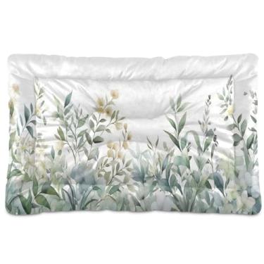 Imagem de SEHANY Cama para cães e gatos com flores silvestres coloridas com fundo antiderrapante, cama de canil, colchão macio para animais de estimação, lavável para cães pequenos, médios e grandes, gatos, 91