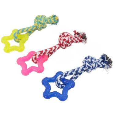 Imagem de Mordedor Estrela Corda TPR 20cm Filhote Pequeno Lovely Vibe
