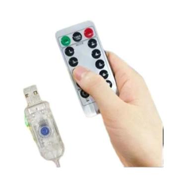 Imagem de Luzes De Cortina De Fada LED De 6m Com Controle Remoto USB, 8 Modos, D