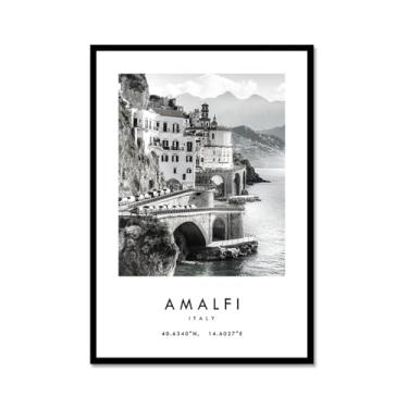 Imagem de Pôster de cidade preto e branco - impressão de viagem Roma Las Vegas Veneza Paris Sydney Amsterdam Amalfi Sanfrancisco Pintura em tela impressões de paisagem da cidade do mundo imagens de parede