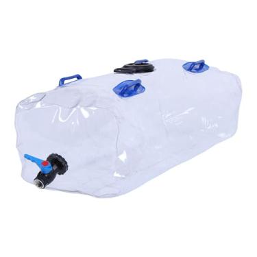 Imagem de XUXHOU Bexiga de Armazenamento de água, Tanque Transparente de Pvc Portátil de 30 Galões para Acampamento, Atividades Ao Ar Livre de Emergência, Fácil de Preencher, Dreno
