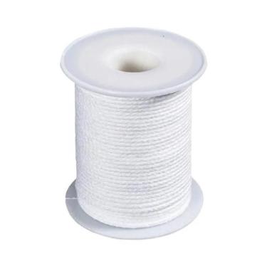 Imagem de Rolo De 61 Metros De Pavio De Algodão Branco Para Velas, Kit Artesanal