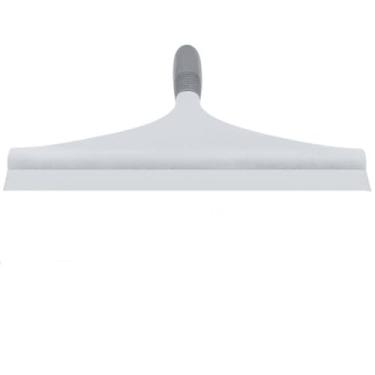 Imagem de Rodo de chuveiro para portas de vidro rodo de silicone com gancho para banheiro espelhos de chuveiro azulejos e janelas de carro limpeza gratuita, branco, 5,5 x 17 cm