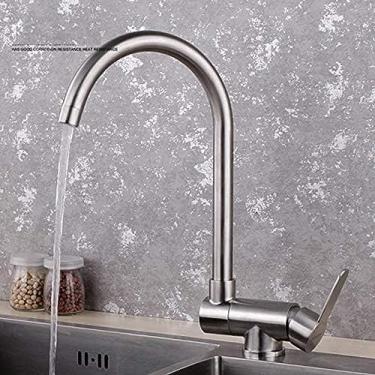 Imagem de LMJYU Torneira de lavatório de acessórios de banheiro, torneira de aço inoxidável 304 quente e fria torneira de janela interior de casa torneira de cozinha de pia curta, B, A