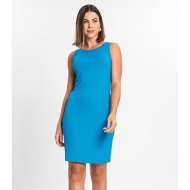 Imagem de Vestido Rovitex Básico Curto Em Ribana Canelada Feminino-Feminino