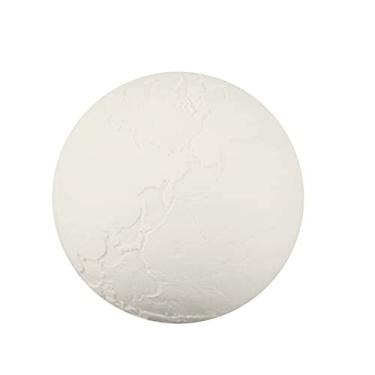 Imagem de Luz da Terra 3D Printing USB Recarregável Controle por Palmas 3 Cores Regulável Lâmpada de Noite LED com Suporte Madeira