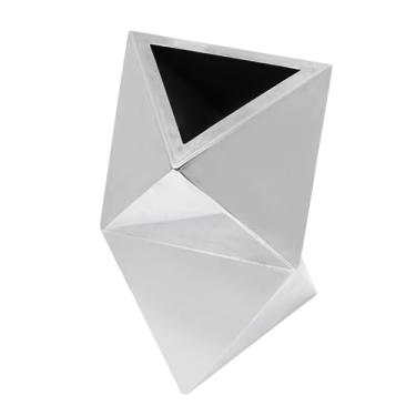 Imagem de TOPINCN Vaso de Flores, Vaso de Aço Inoxidável 304, Vaso Decorativo para Decoração de Casa, Design de Losango, Vaso de Flores Estético de Mesa Moderno para Mesa, Sala de Estar,