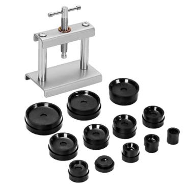 Imagem de Conjunto de Ferramentas Pressão para Relógio com 12 Moldes Fechador Tampa Fundo Ferramenta Fechamento Capa Kit Substitui