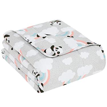Imagem de CuteKing Cobertor ponderado para adultos: cobertor pesado com contas de vidro premium - cobertor pesado respirável para sono confortável - cobertor grosso para adultos todas as estações (9 kg, 152 x 203 cm, queen, HappyPanda)
