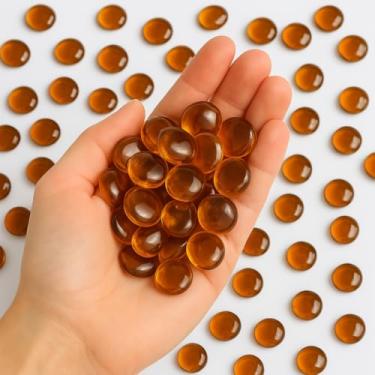 Imagem de Pedra Gema de Vidro Decorativa 250g Para Vasos, Arranjos, Aquários, Terrários, Festas e Artesanato - Brucaro Prime (Marrom)