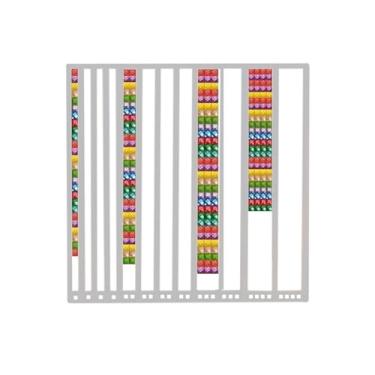 Imagem de Flatro Régua de arte de diamante de aço inoxidável, régua de ferramenta de alinhamento de contas quadradas para pintura de diamantes, ferramenta de alisamento de broca precisa para artesanato faça